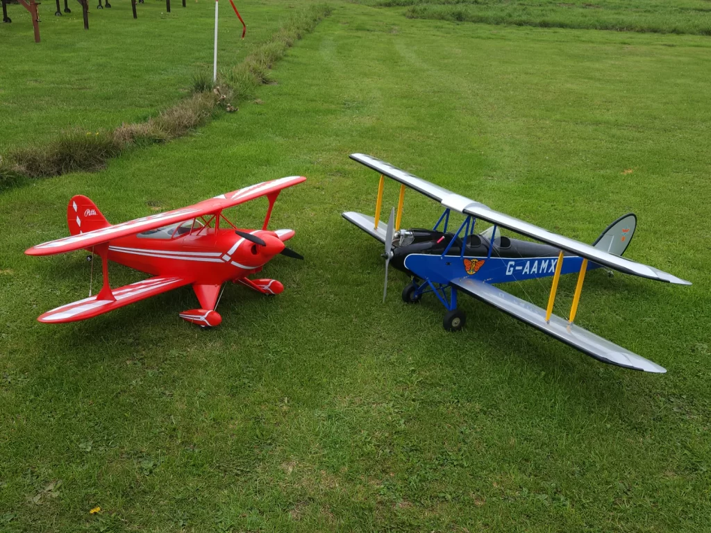 Model Flying in Norfolk Biplanes